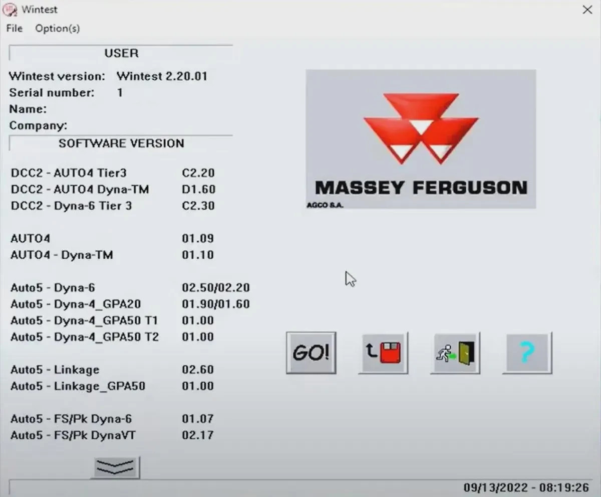 Massey Ferguson WinTest 2.20.10 Diagnostic Software - Remote installation