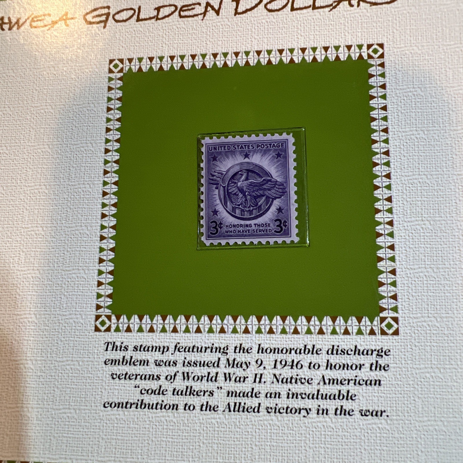 2016 Sacagawea Dollars Coin & Stamp Commemorative Panel - P & D Mints