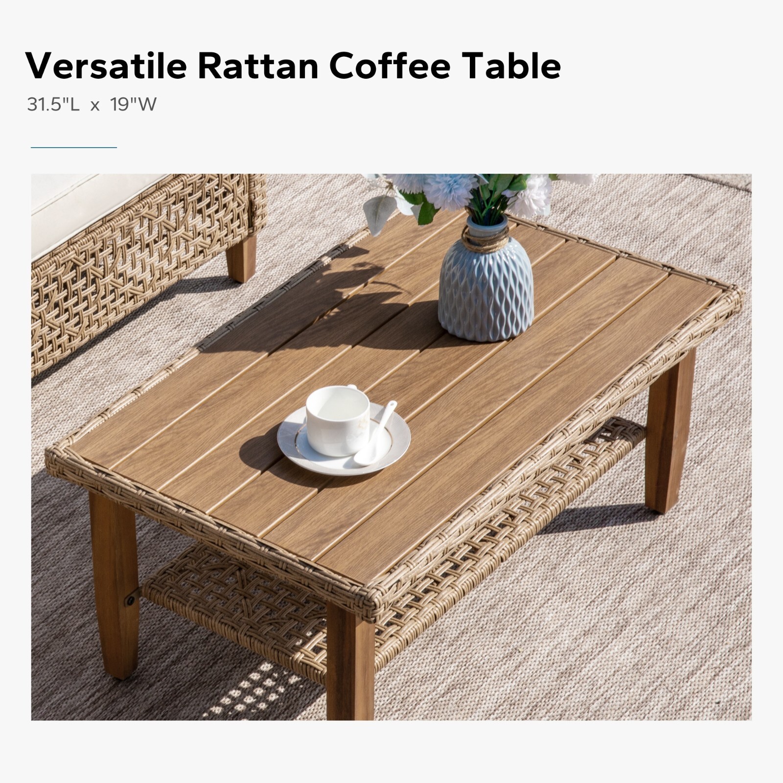 Rattan Furniture Outdoor Furniture Patio Conversation Set Outdoor Wicker Sofa