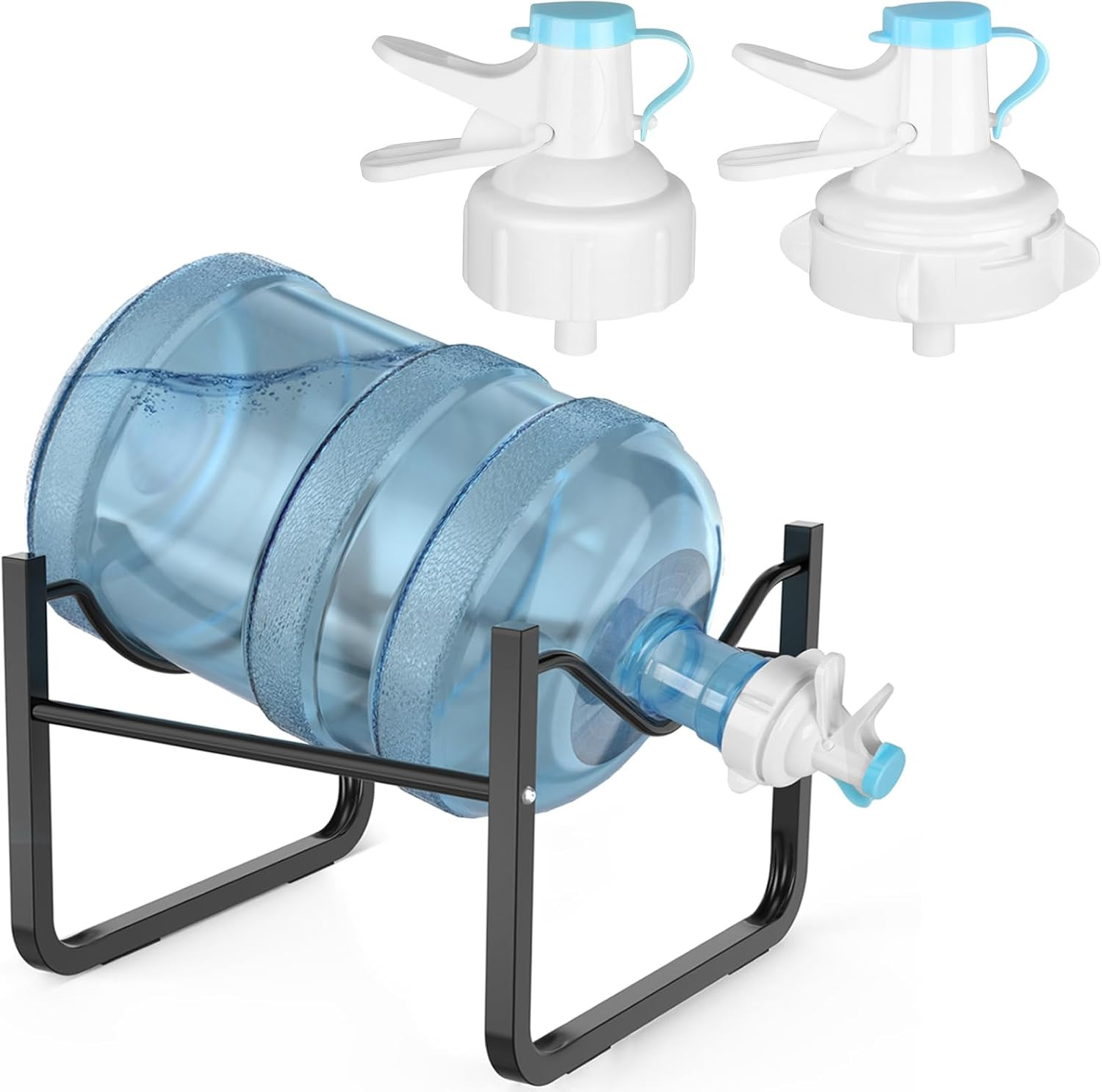 3-5 Gallon Water Jug Stand and 2 Dispenser Valves, Rust-Resistant Non Slip Water