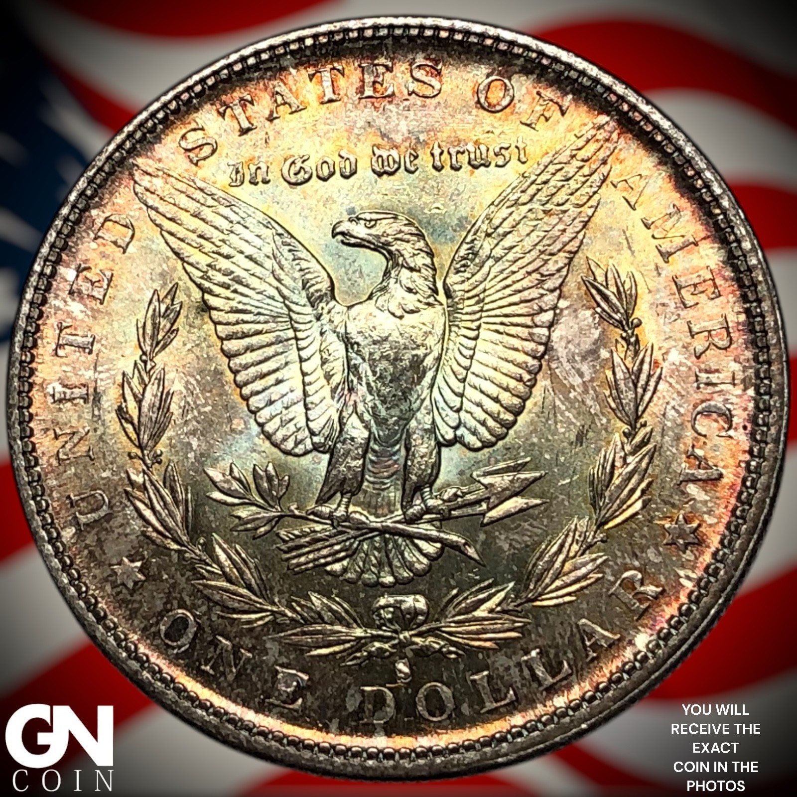 1882 S COLOR Morgan Dollar Z4766