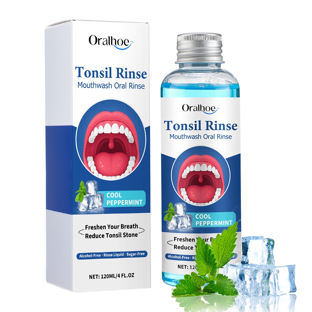 Tonsil Stone Remover Mouthwash Mint Alcohol-Free Natural Dry Mouth Care 120ml