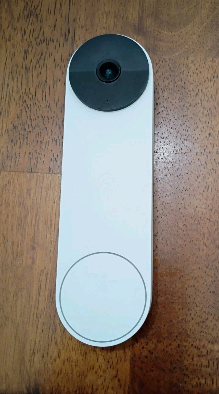 Google Nest GWX3T Battery Video Doorbell Snow Tested Doorbell *MISSING BACK*