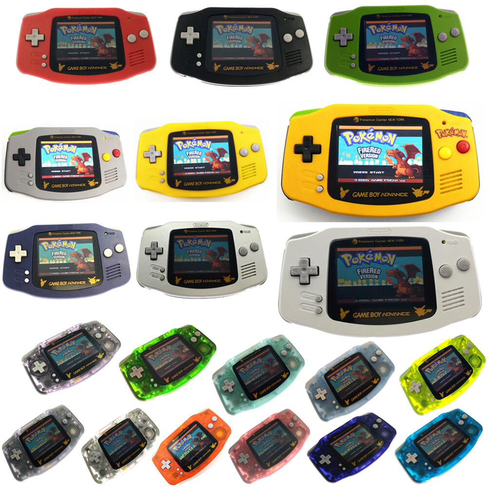 Clear Blue Pokemen AGS-101 Backlight Backlit Screen Game Boy Advance GBA Console