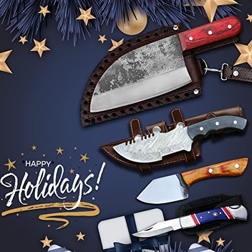 Serbian Hiking Outdoor Adventure Knives Series 4 pcs Knife Set. Outdoor Knives