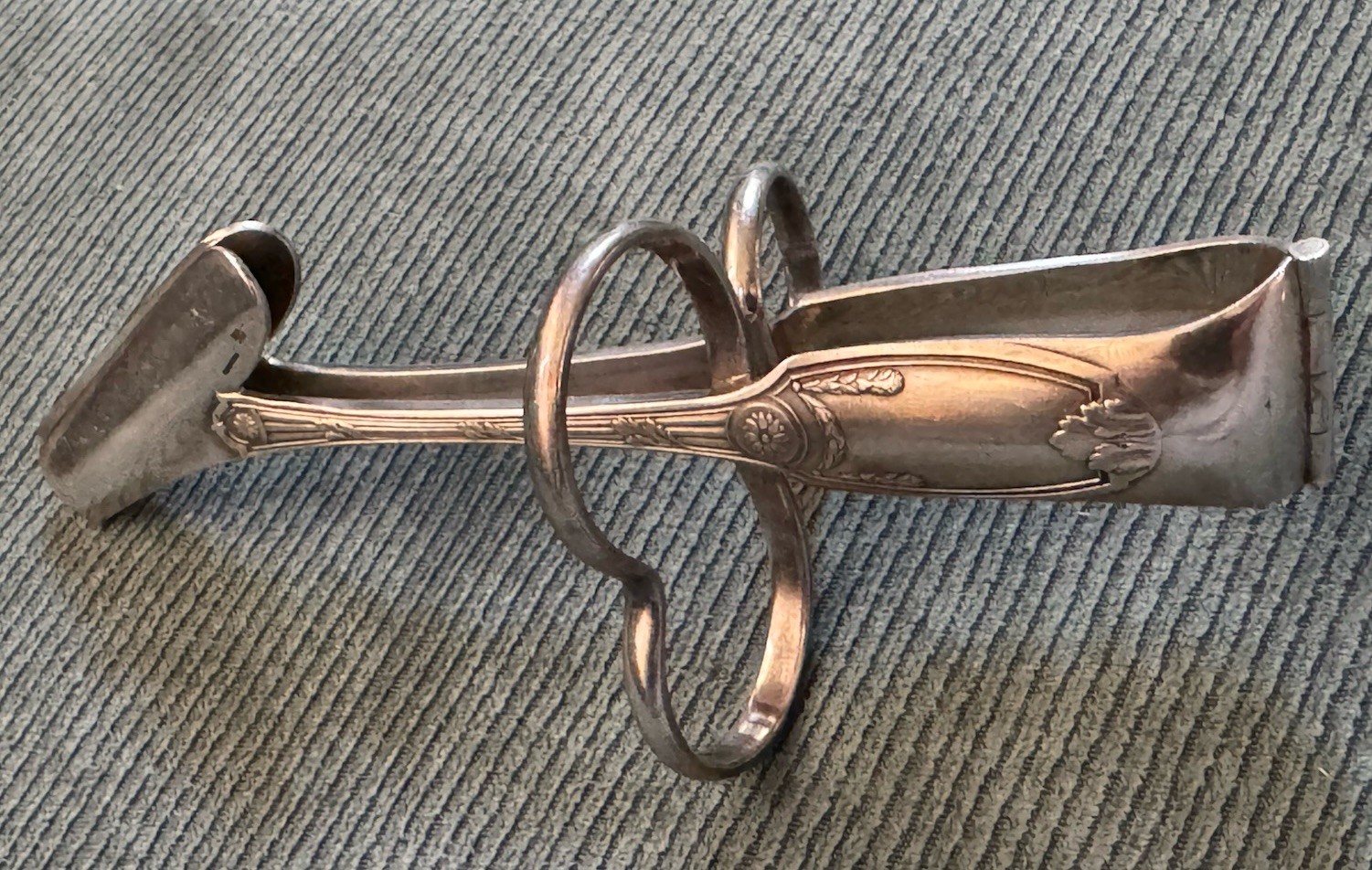 Vintage Christofle France Silver Plated Asparagus Tongs 5" Long