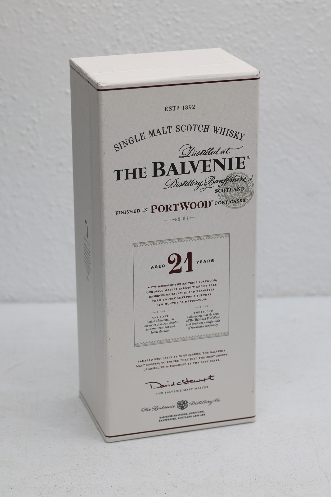 empty BOX ONLY genuine BALVENIE PORTWOOD 21 years whisky whiskey Scotland