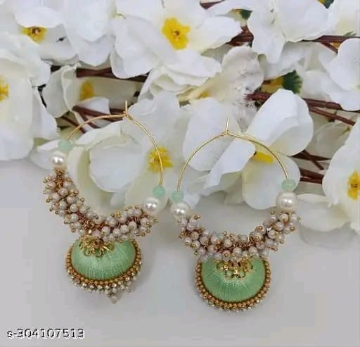 Kundan Jhumka Earrings Indian Gold Plated Bollywood Style Jewelry Set