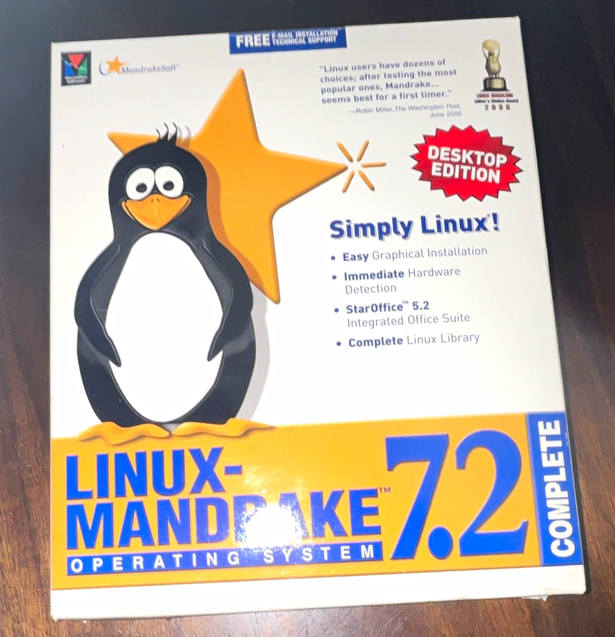 MandrakeSoft Linux-Mandrake 7.2 Complete Operating System for Linux CD