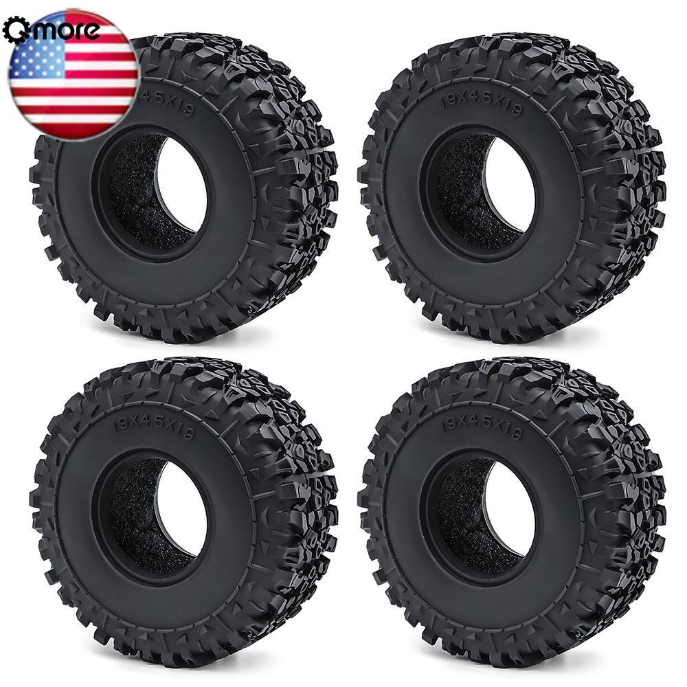 Qmore 1.9'' RC Crawler Tire Rubber Wheel Tyre 114mm for 1/10 SCX10 TRX4 D90 D110