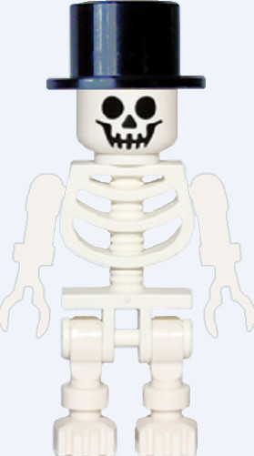 LEGO Holiday & Event: Halloween SKELETON w/ TOP HAT Minifigure gen027 **NEW**
