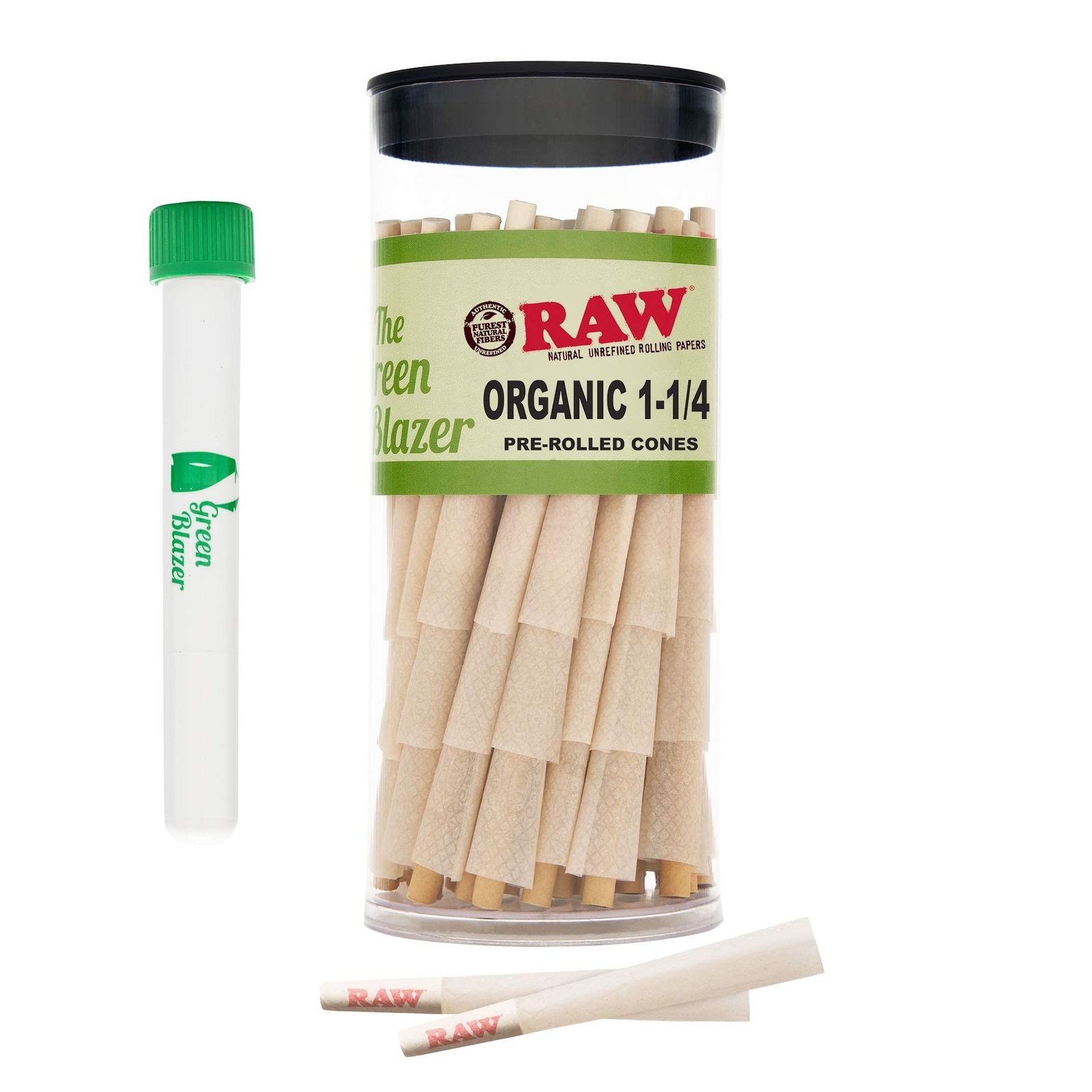 RAW Cones Organic 1 1/4 Size: 50 Pack