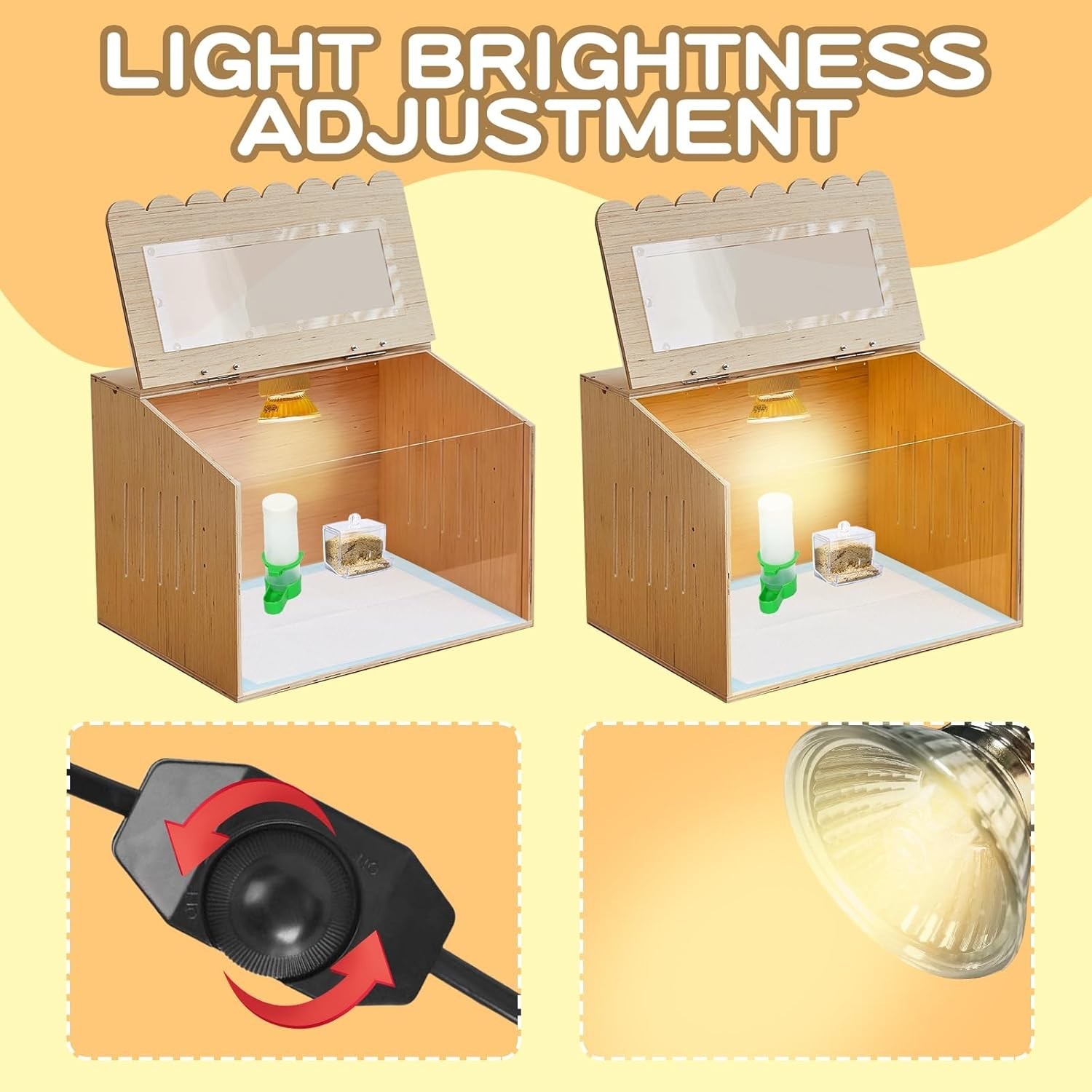 Chick Brooder Box for Chicks, Quail Brooder Box Kit with Heater Feeder and Wa...