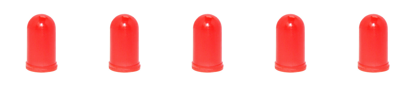 Red Bulb Cover Cap Boots, 5-Pack, 5mm, T1.5, T1.75 fits 2721, 2722, 2741
