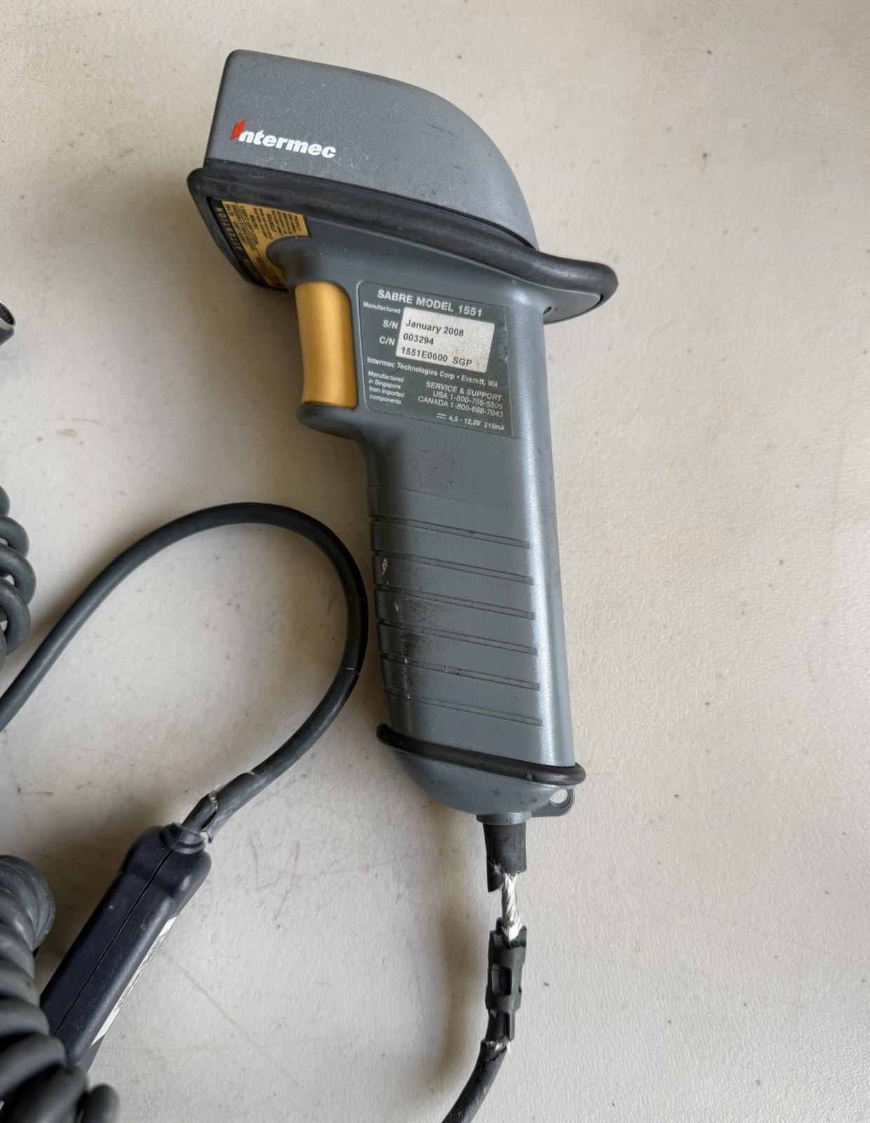 Intermec Technologies Handscanner 1551E0600 Barcode Scanner Sgp Sabre Model 1551