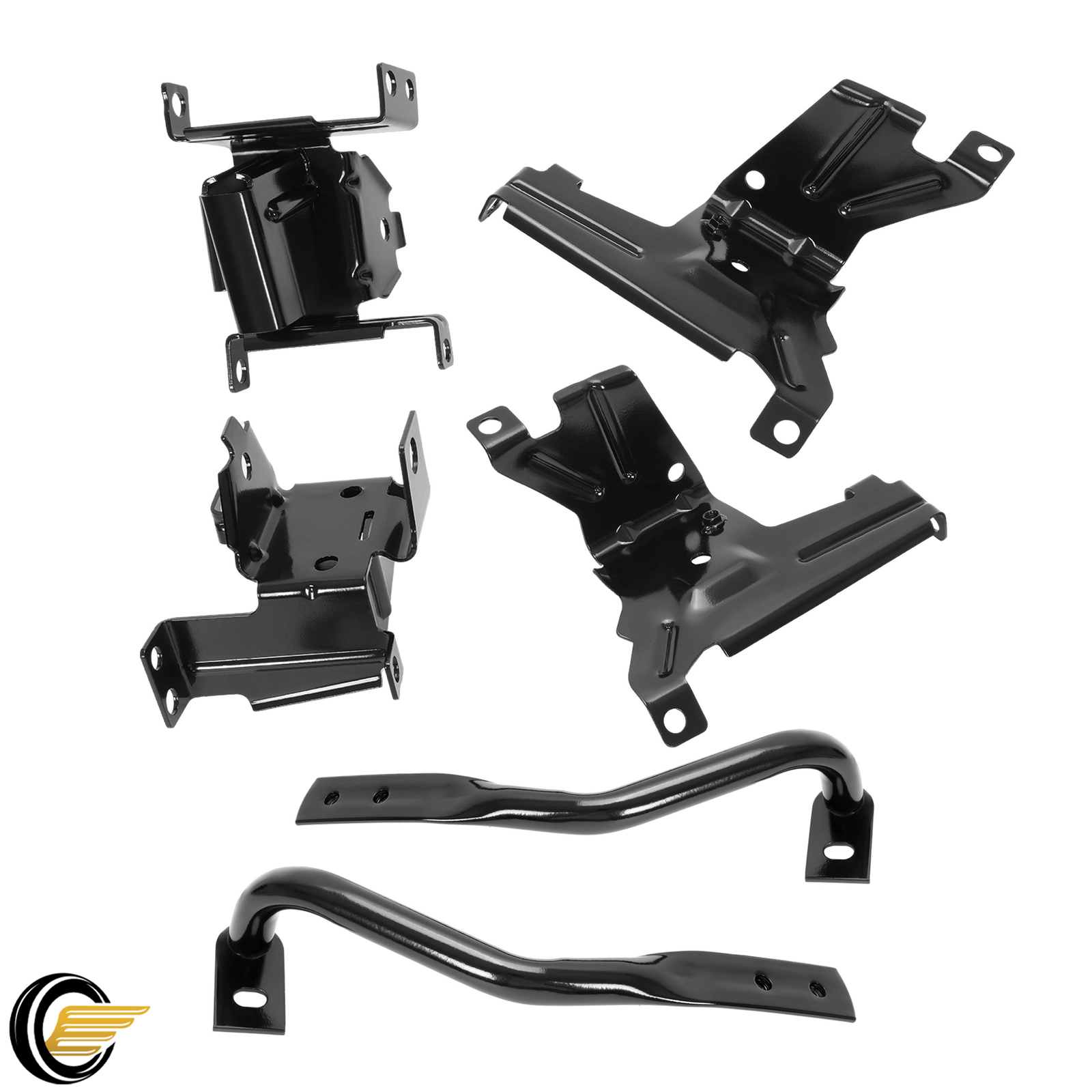 Front Bumper Brackets Outer + Inner For GMC Sierra 1500 07-13/2500HD 3500 07-10