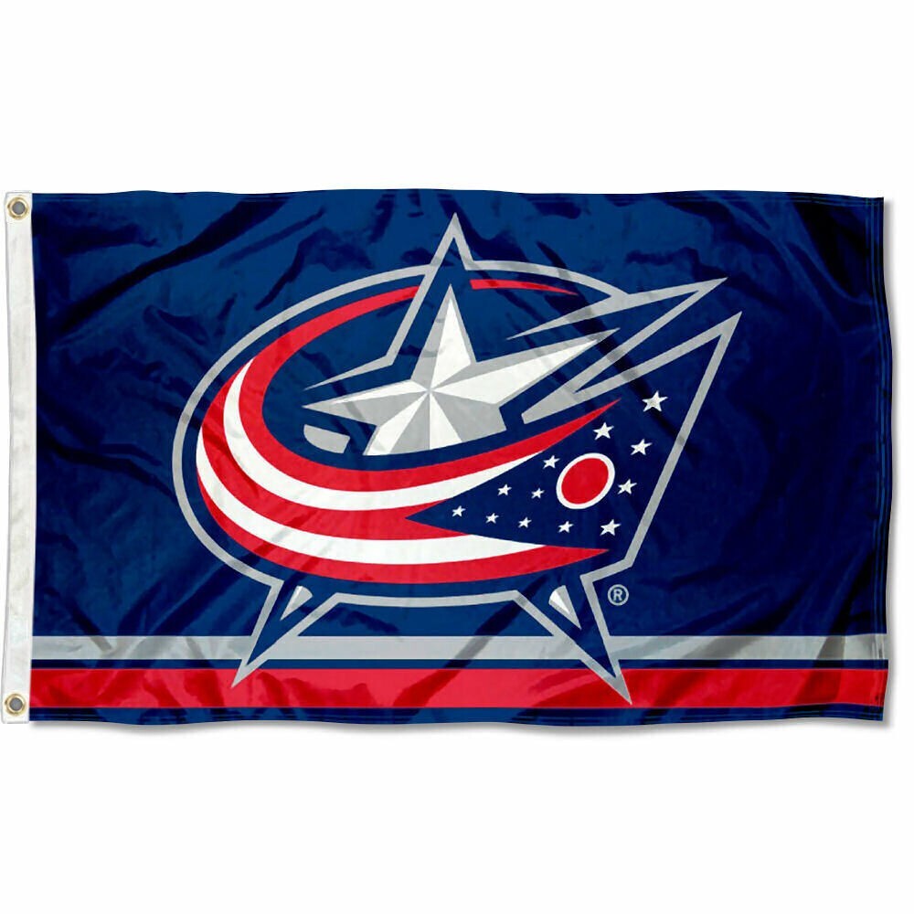 COLUMBUS BLUE JACKETS 3'X5' FLAG/BANNER *100% FULL COLOR ON BOTH SIDES OF FLAG*