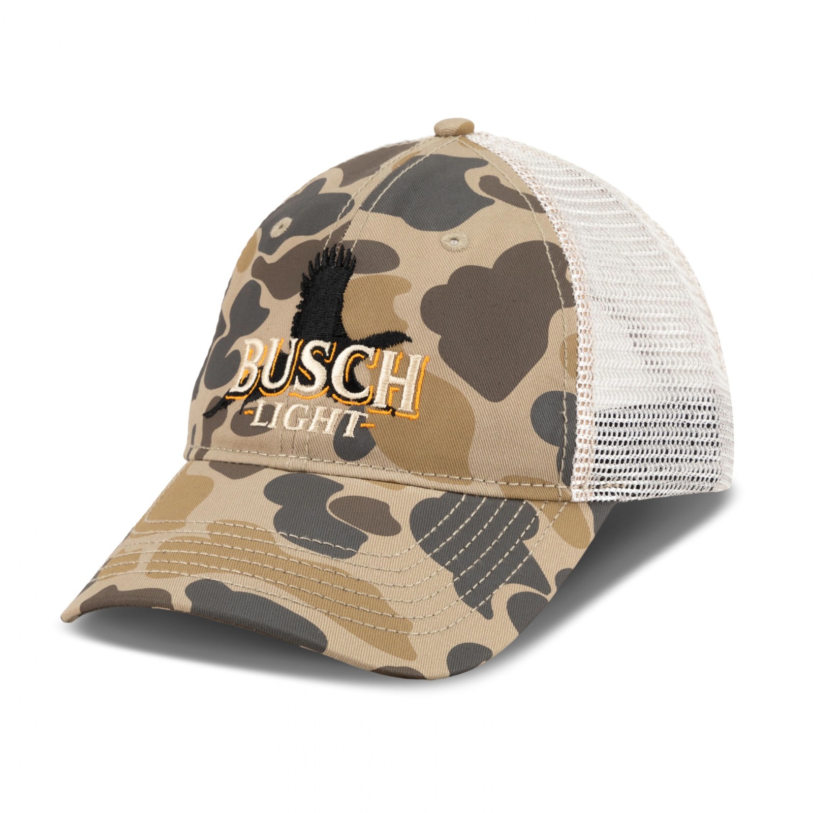 Busch Light Logo Waterfowl Camo Snapback Hat Multi-Color