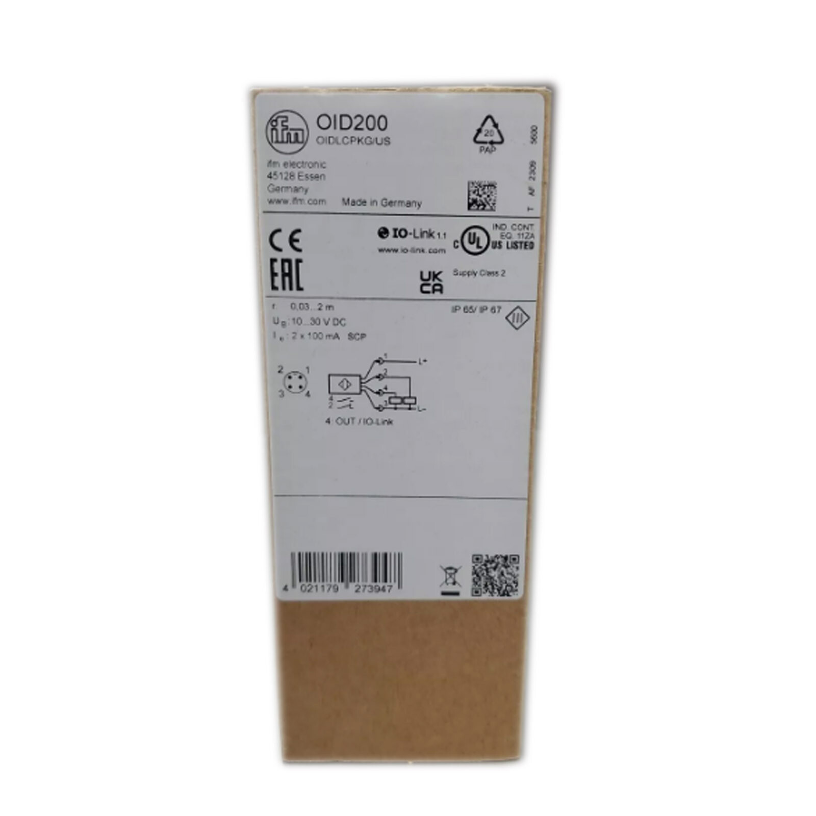 NEW IFM EFECTRO OIDLCPKG/US OID200 SENSOR OIDLCPKGUSOID200