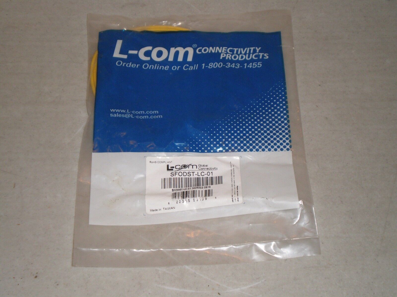 New! L-com SFODST-LC-01 Fiber Optic Connector Cable SF0DST-LC-01 Free Shipping!