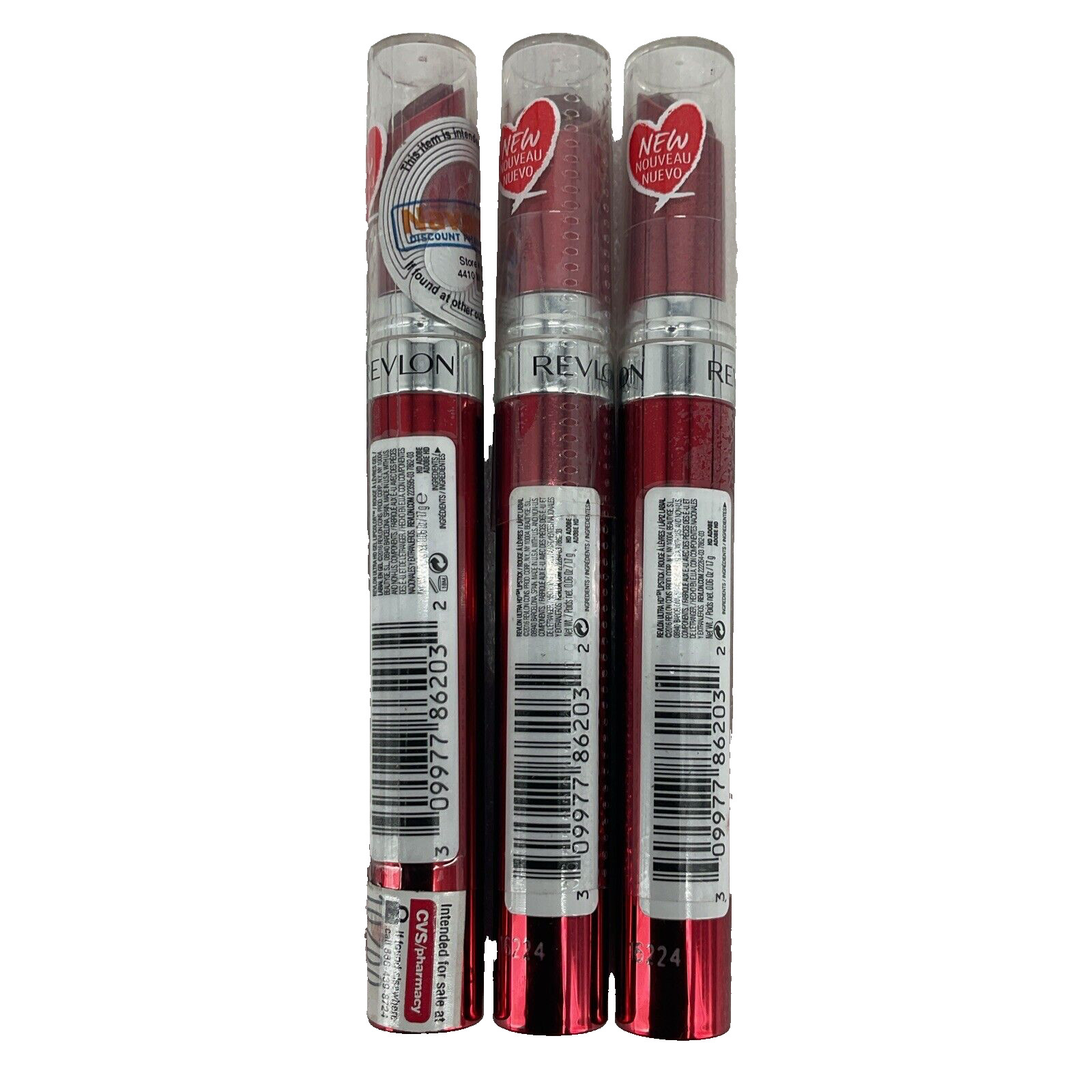 3 PACK Revlon Ultra HD Lipstick Gel LipColor 755 HD ADOBE Shade Full Size x3 NEW