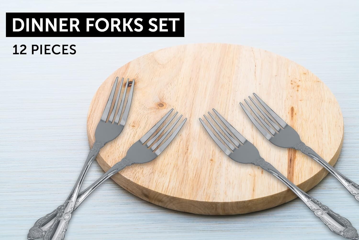 Heavy Duty Dinner Forks Stainless Steel Table Forks Flatware Set of 12 Durable
