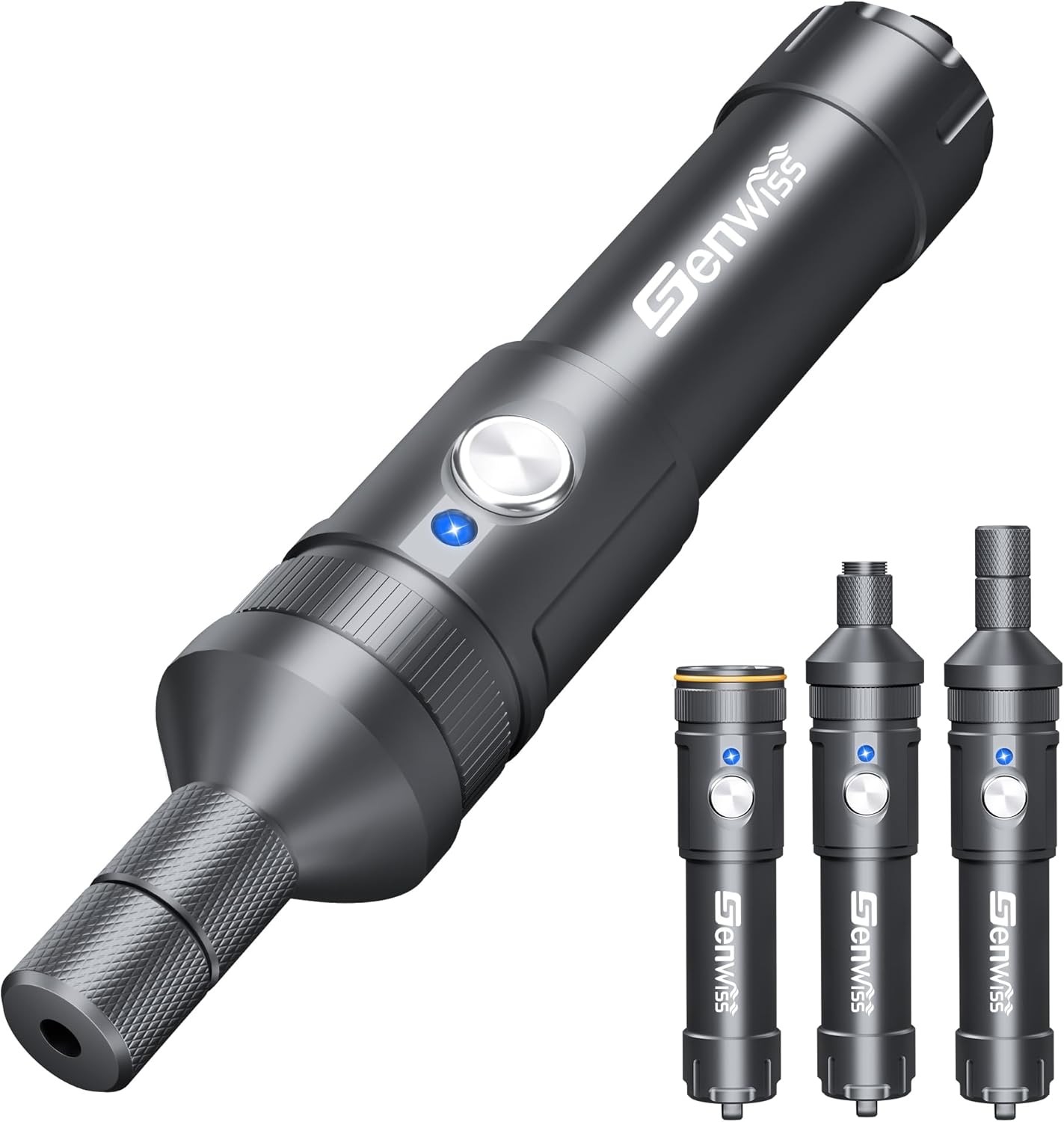 Genwiss 2000LM Scuba Diving Flashlight IP68 Waterproof Rechargeable Underwater