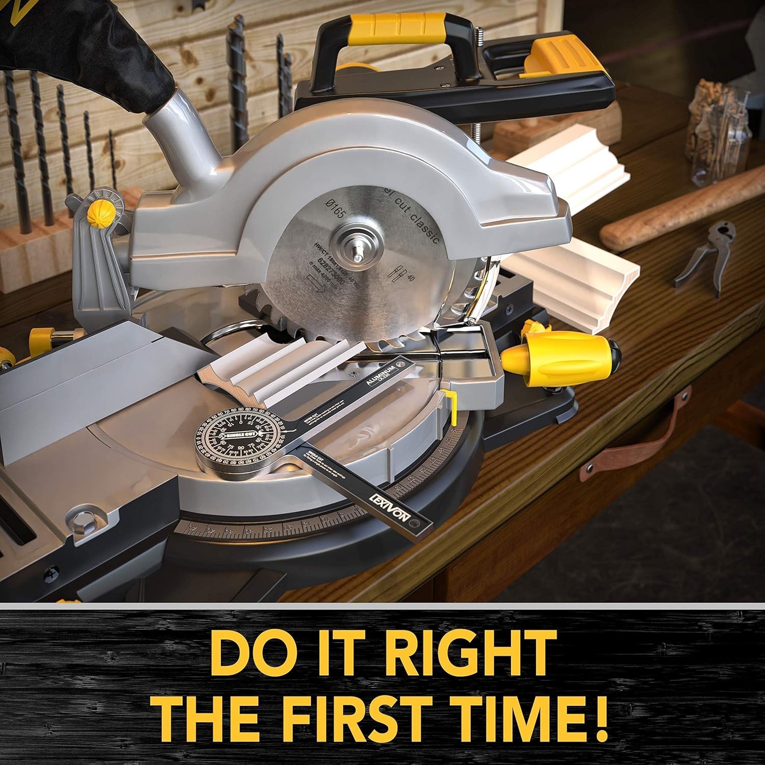 7-Inch Rust-Proof Angle Finder with Laser Engraved Scales - Adjustable & Durable