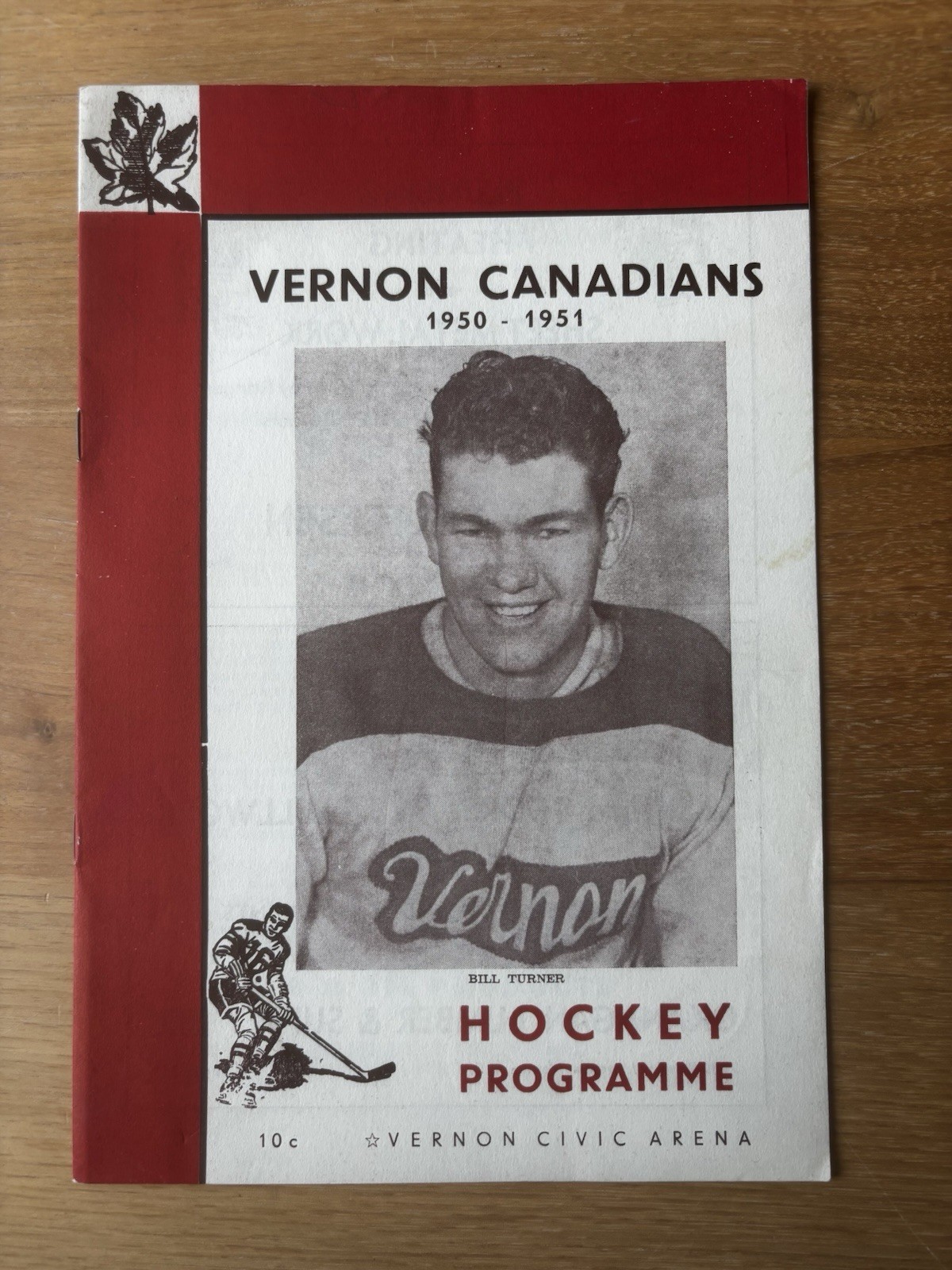 1950-51 Vernon Canadians vs Nanaimo Clippers Program Nice Condition