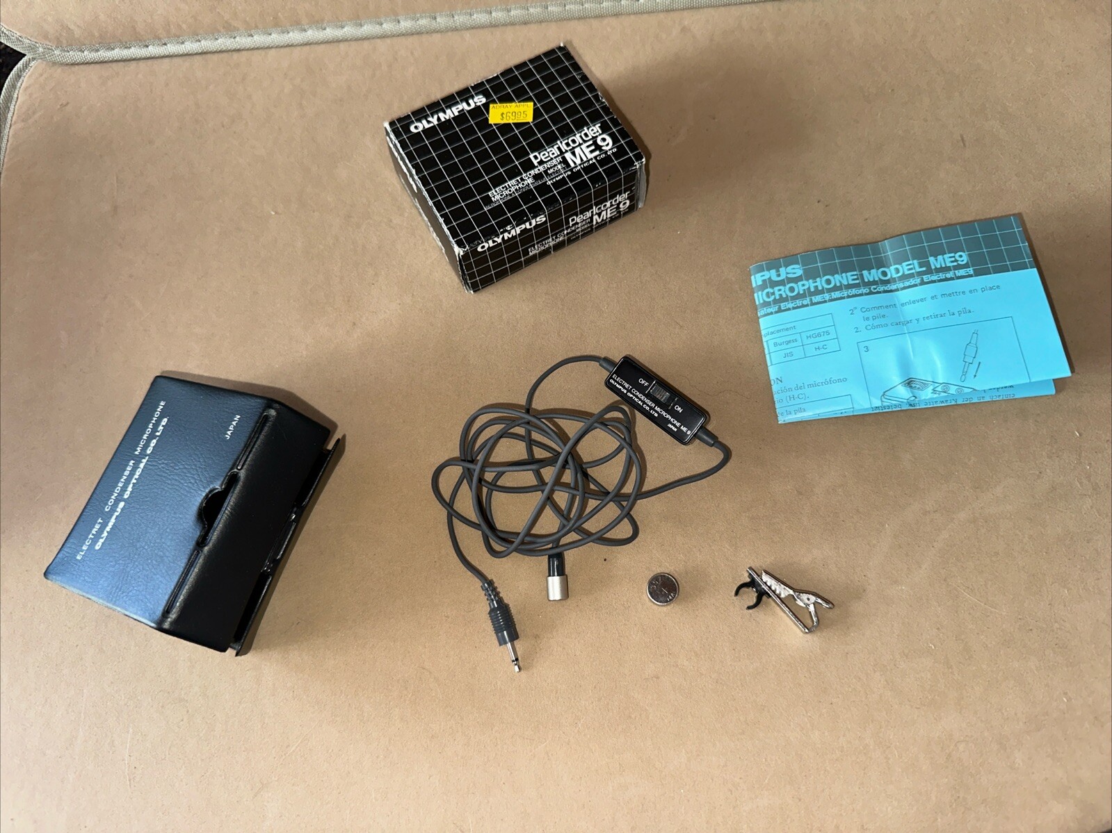 Olympus Pearlcorder model ME9 electret condenser microphone