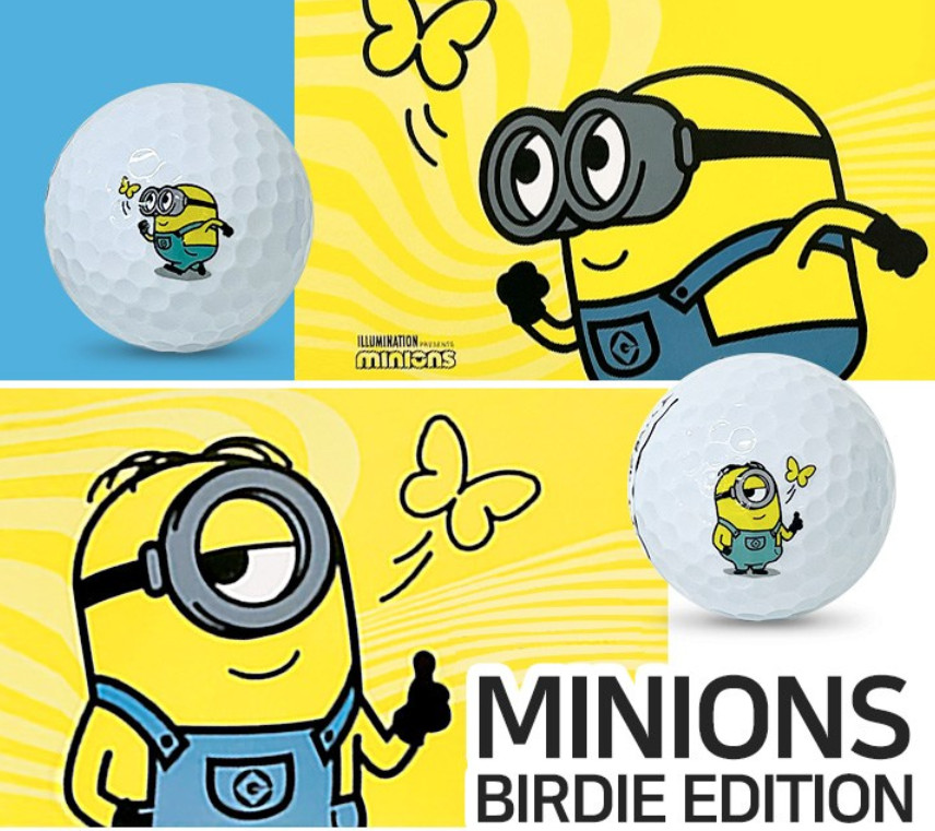 Three Minions Urethane Golf Balls 3 Piece Dozen Choose Bob/Dave/Stuart.