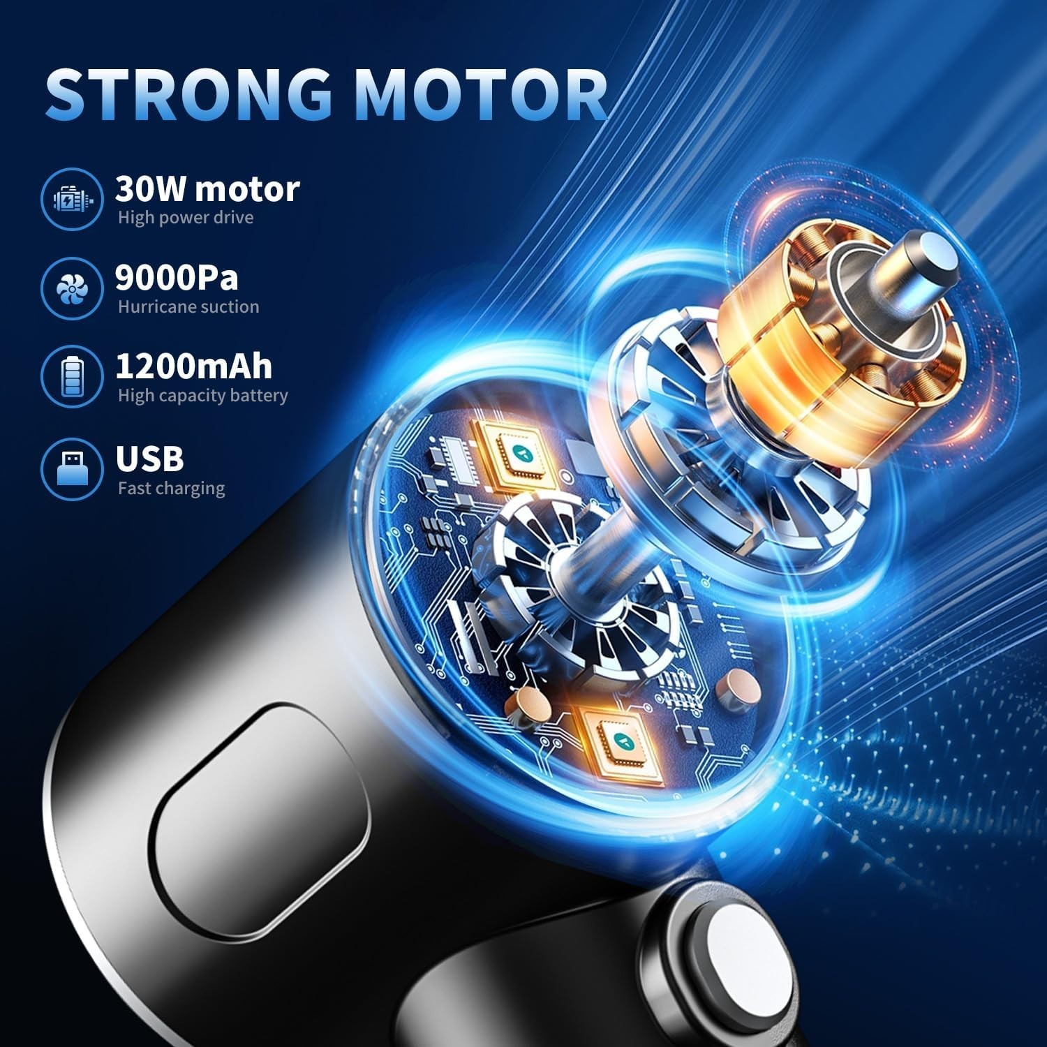 3-in-1 Compressed Air Duster & Vacuum - Chargeable Solution for All Cleanings