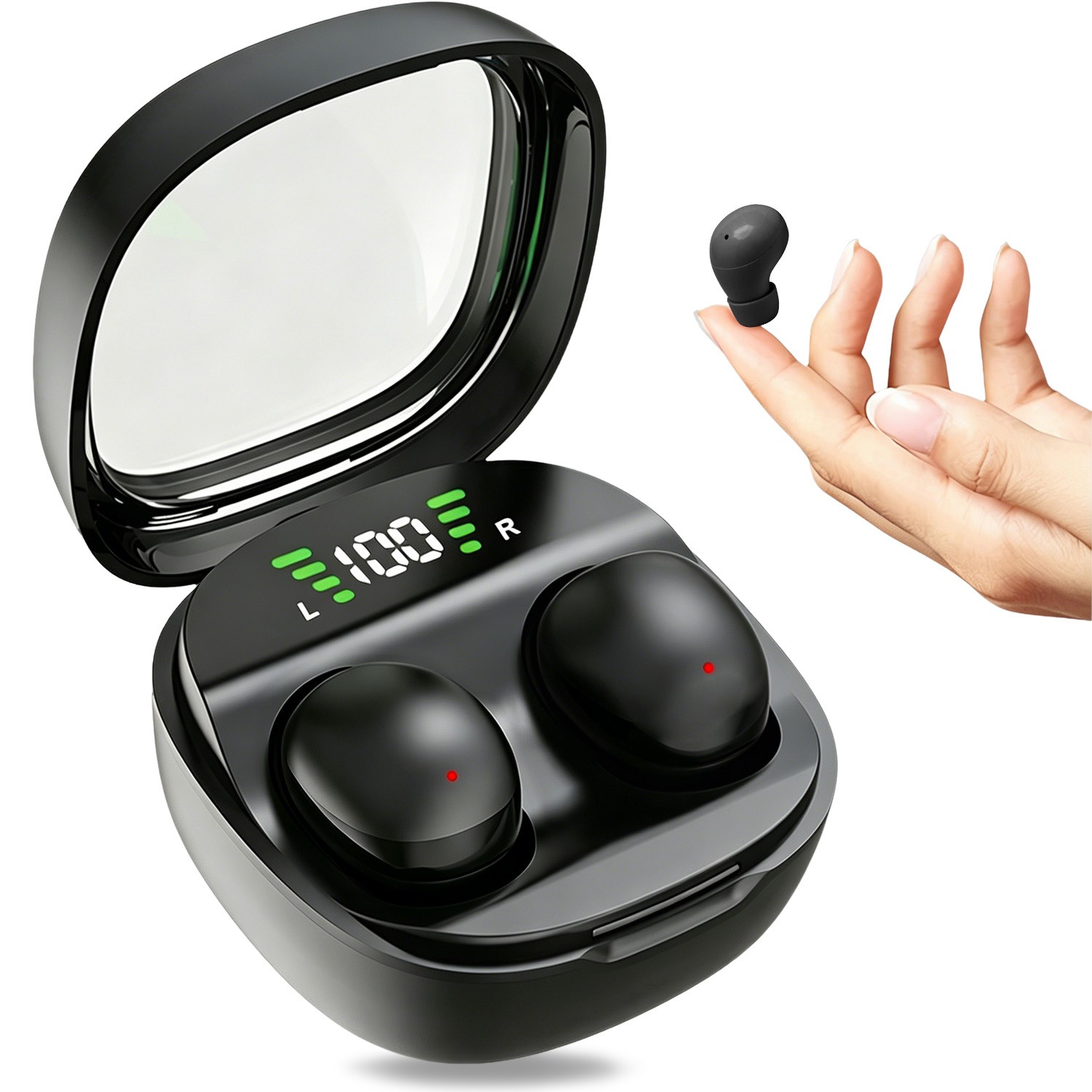 Mini Wireless Headphones: Invisible,Comfortable,Touch Control & 3D Spatial Audio
