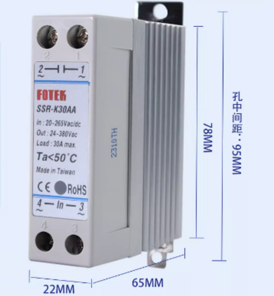 Fotek SSR-K30AA SSRK30AA Solid State Module 24-380VAC 30A Brand