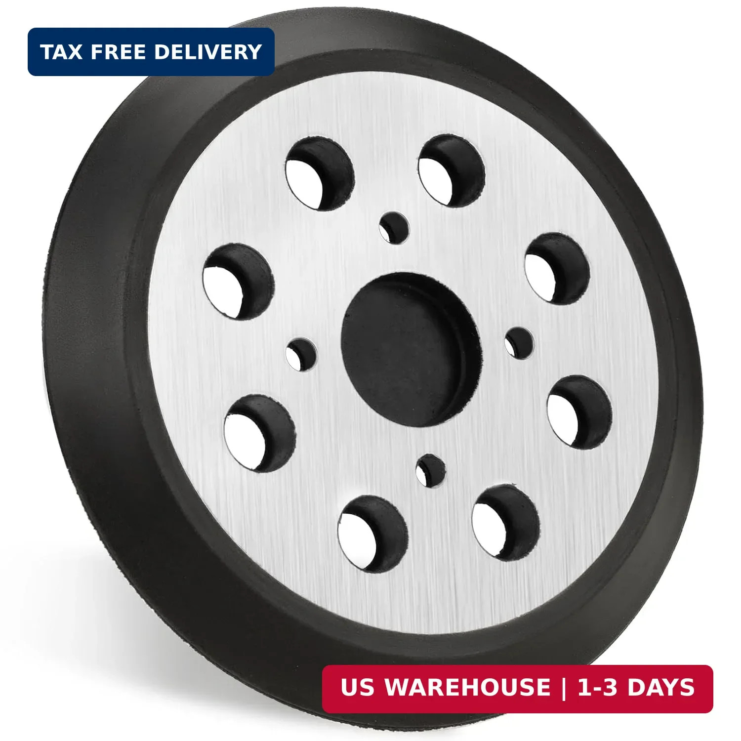 5" 8 Hole Hook & Loop Orbital Sander Metal Pad Compatible with Ryobi PCL406 RS24