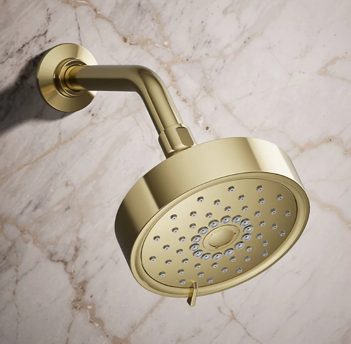 New Kohler K-22170-AF Purist 3 spray 2.5 GPM Vibrant French Gold Showerhead A2