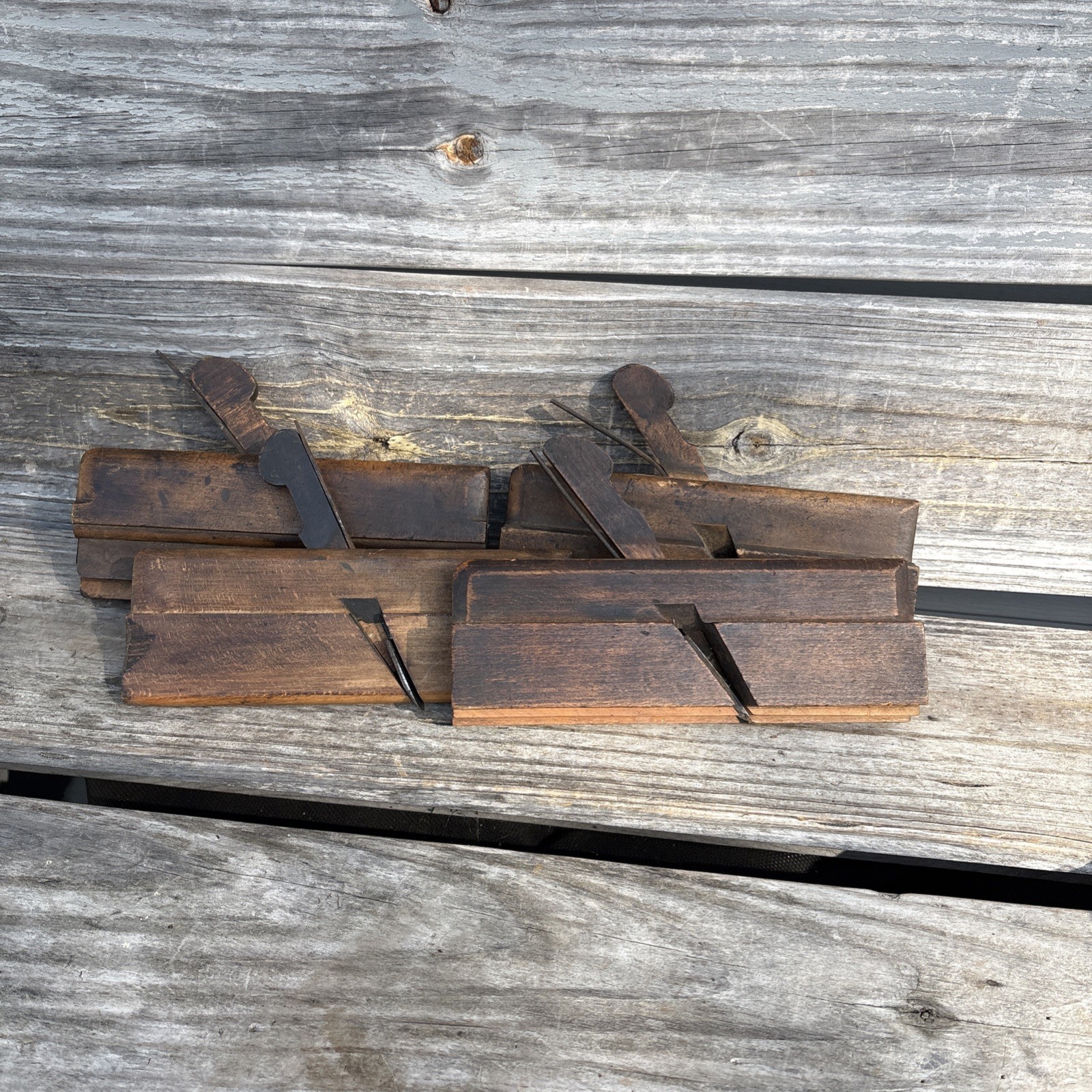 Set Of 4 Vintage  Wooden Molding Planes Nice Set Some Marked