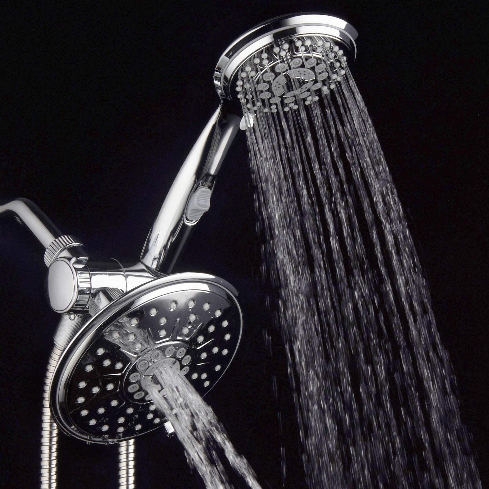 Hydroluxe 6'' Multi Setting Chrome Rainfall Shower Head & Handheld Combo