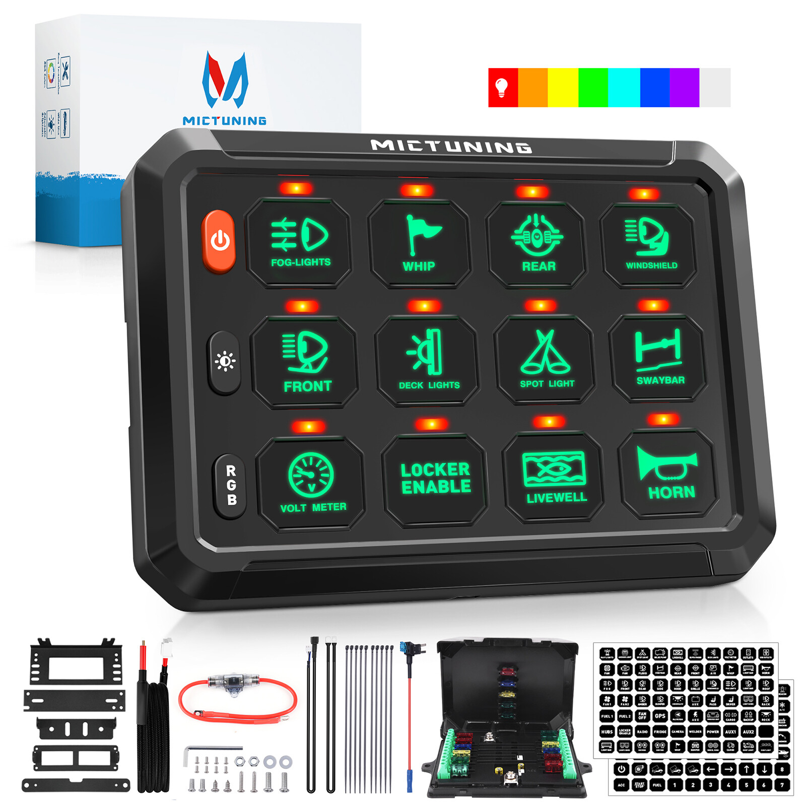 P1S RGB Switch Panel Toggle Momentary Strobe Pulsed Switch Circuit Control Box