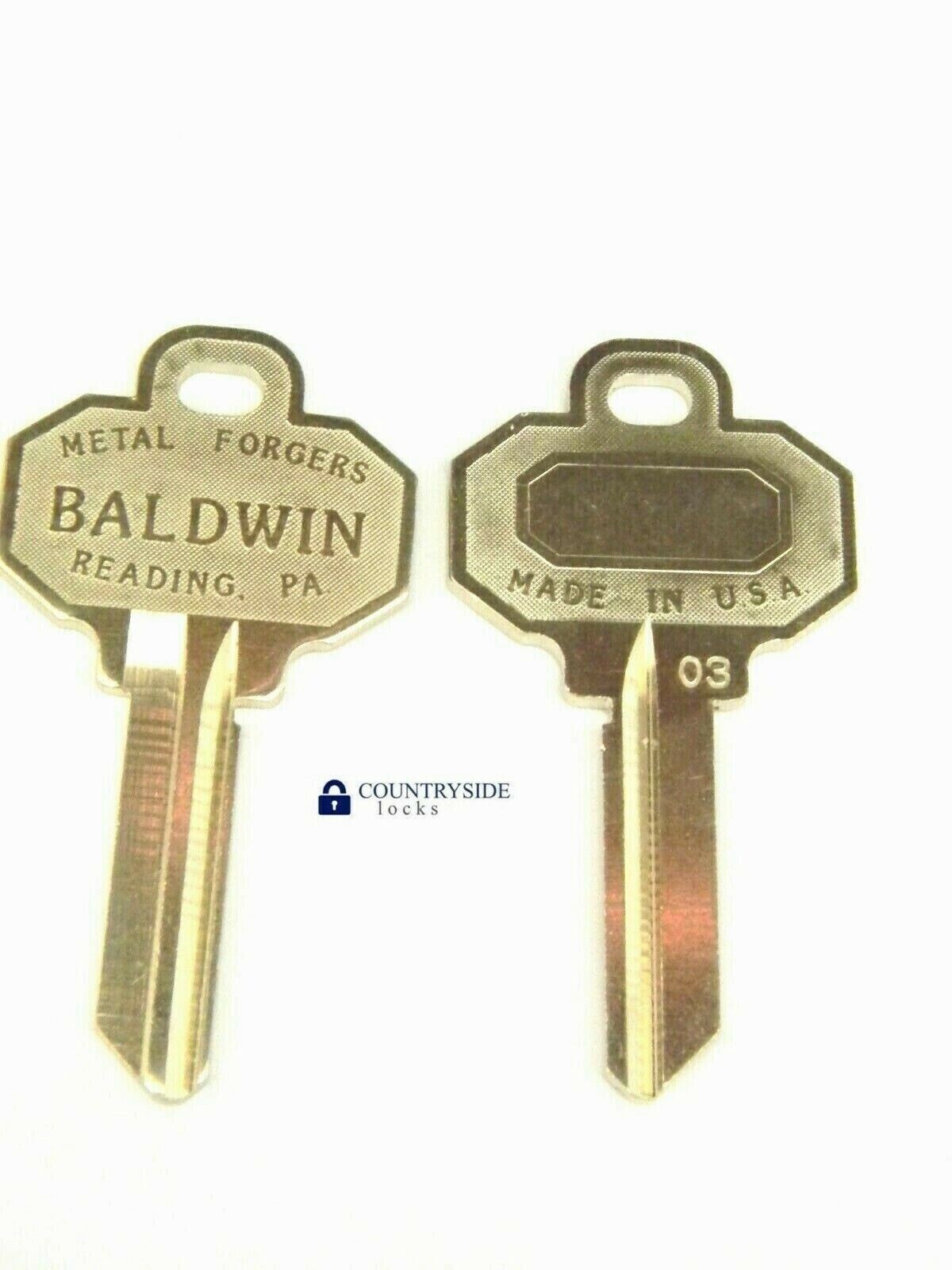 2 Brand New BALDWIN 5 PIN KEY BLANKS Model Number BAL8335152 (2 KEYS TOTAL)