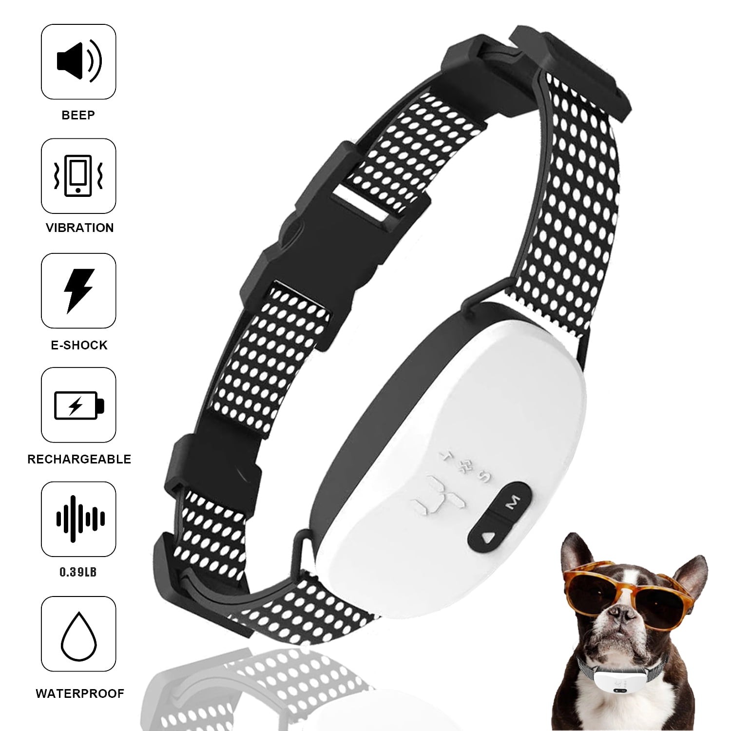 Rechargeable Anti Bark Electric Dog Training Shock Collar Automatic No Barking