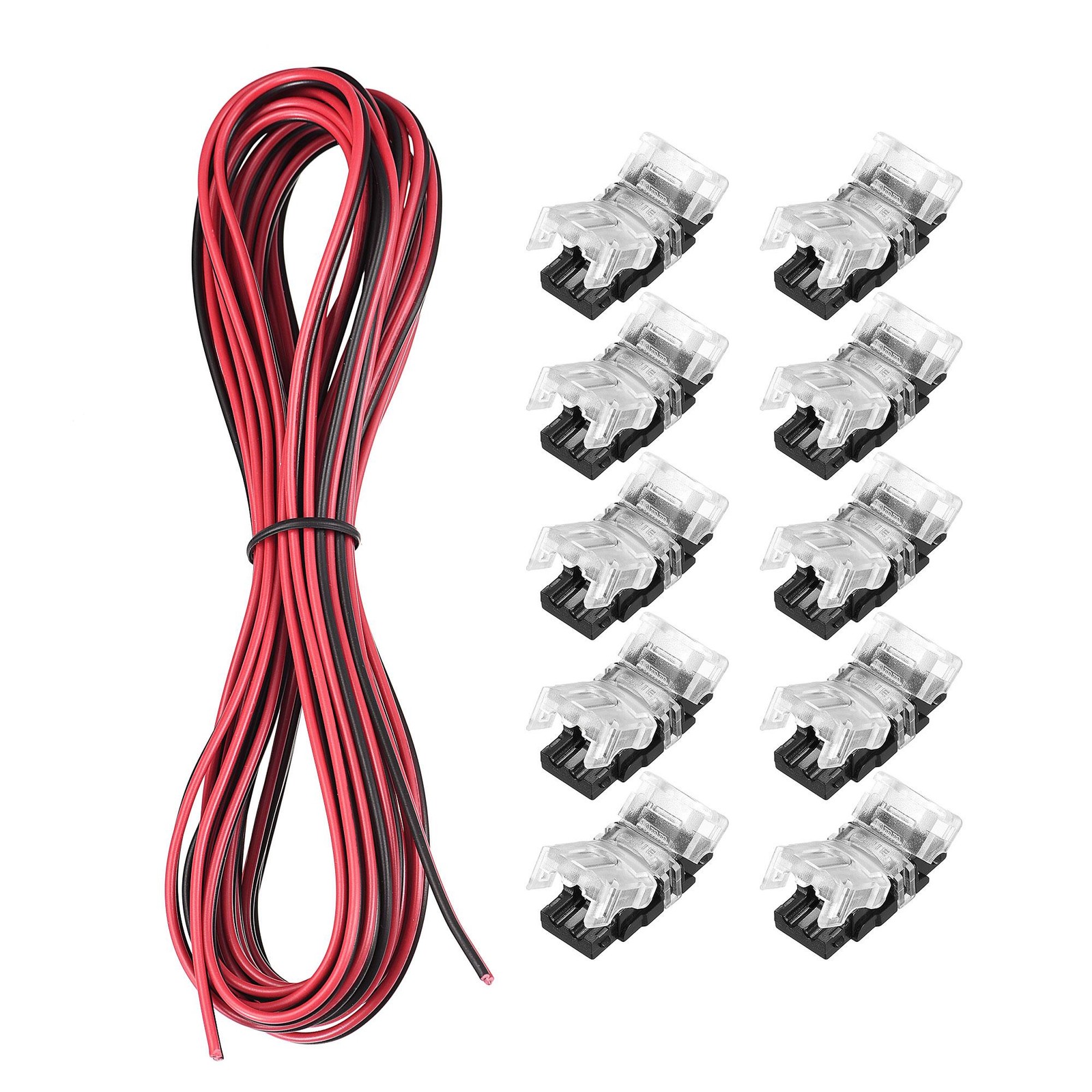 LED Strip Connector for Waterproof 2 Pin 10mm Wide Lights 16.4ft Extension Cable