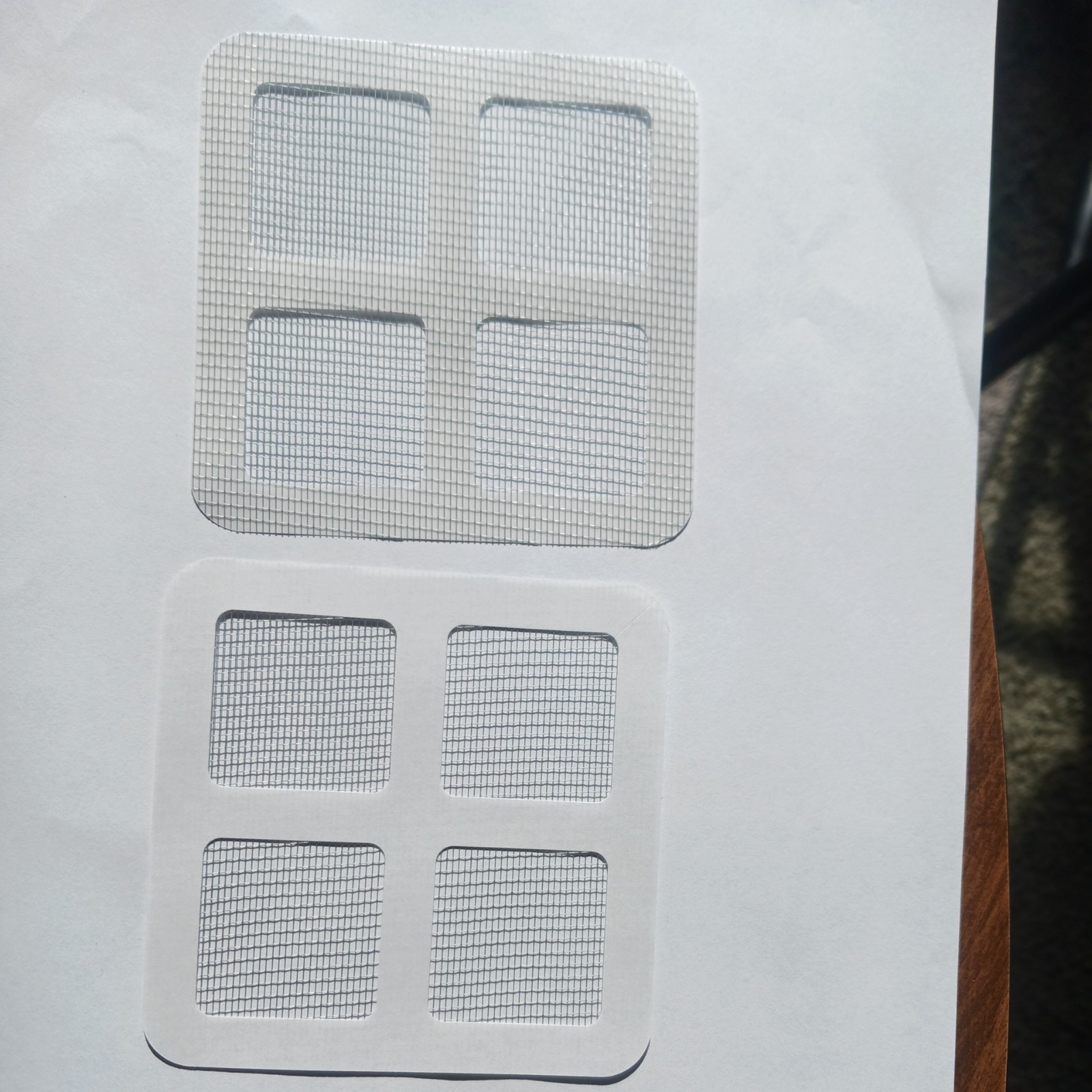 10 Pack 4 X 4” Mesh Wall Patch Repair Dry Wall Hole Repair or Drain Cover.    F1