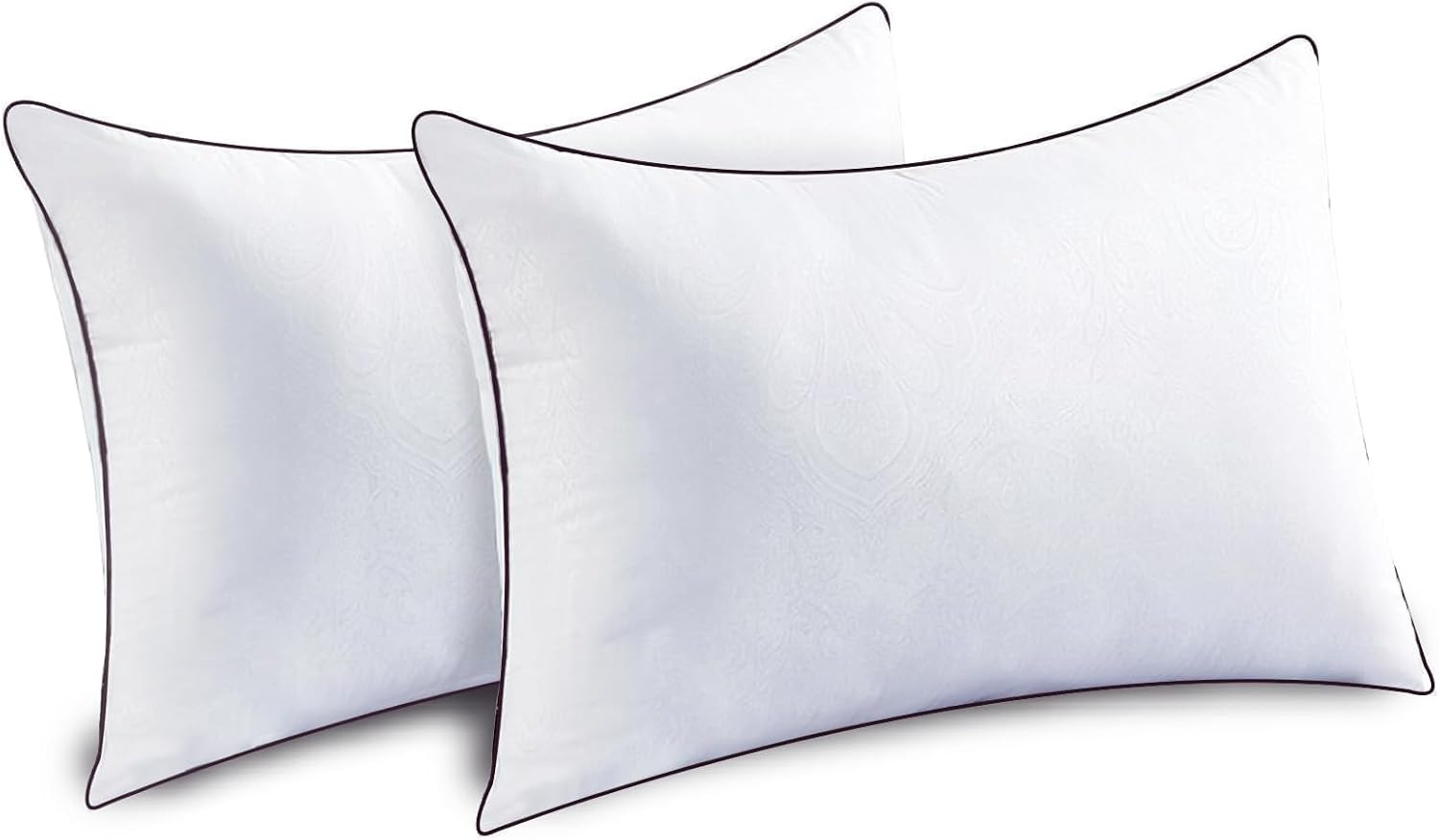 2-PK KING Size Pillows - Soft Supportive Bed Pillows w/ Down Alternative Filling