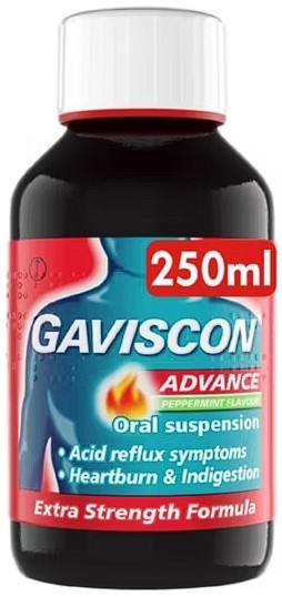 Gaviscon Advance Peppermint Oral Suspension - 250ml - 2 Pack