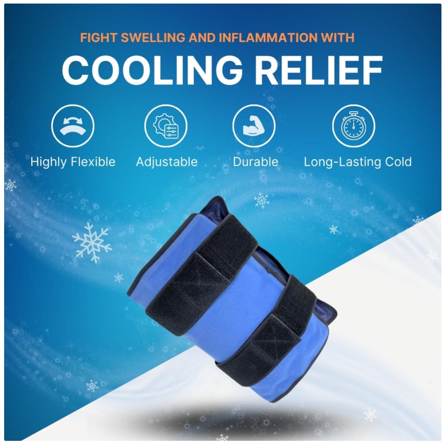 Flexible Medical Ice Wrap for Back & Shoulders