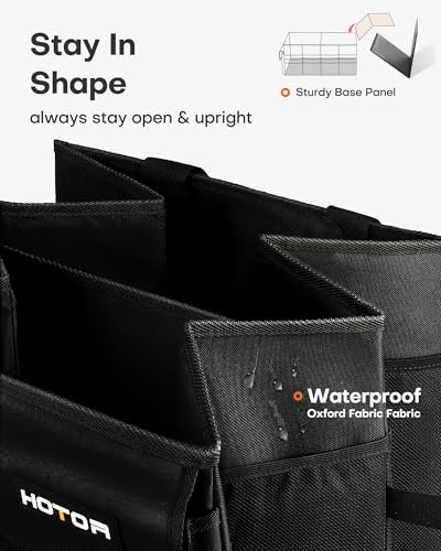 Trunk Organizer - Car Organizer, Foldable Trunk organizer for Medium Black