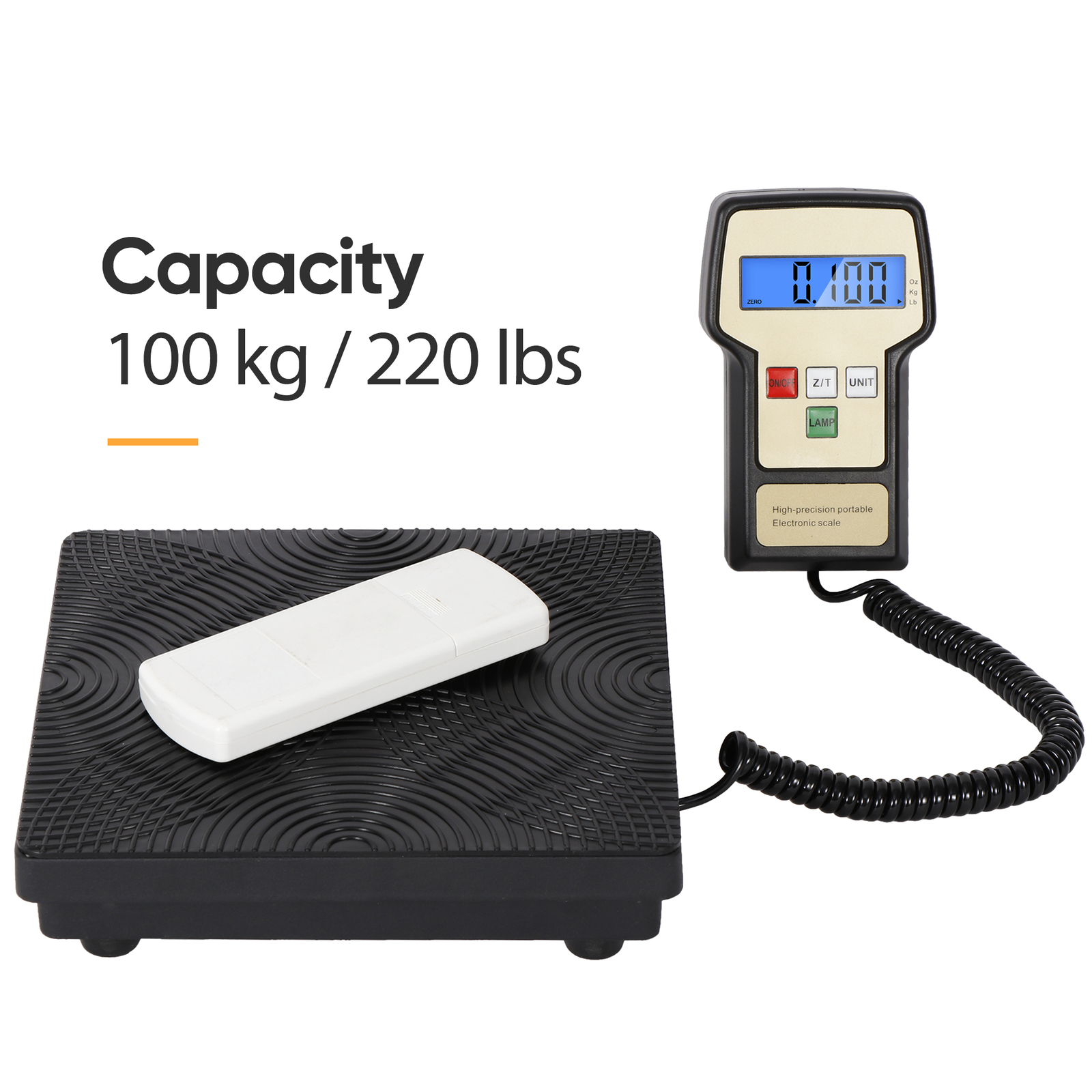 220 lbs Electronic Refrigerant Charging Digital Weight Scale with Case for HVAC