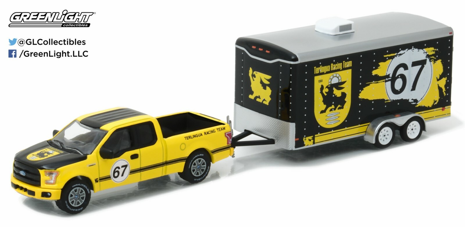 1:64 GreenLight *HITCH & TOW 9* Terlingua Racing F150 & ENCLOSED TRAILER *NIP*