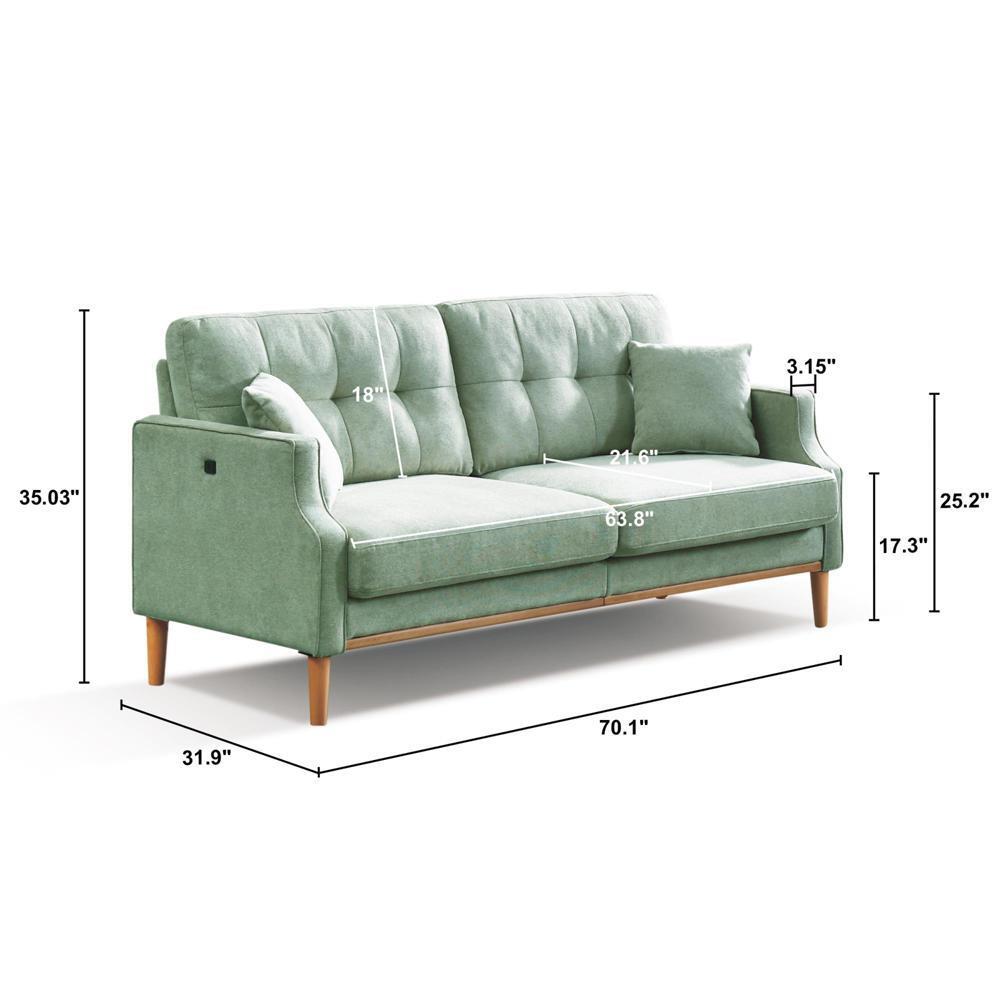 Easy Assembly sofa 3 seater With Waterproof Fabric USB Charge port Furniture